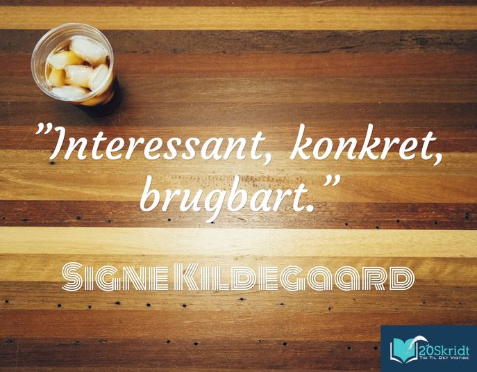 20-skridt-anmeldelse-interessant-konkret-brugbart-signe-kildegaard Feedback foredrag Slow living